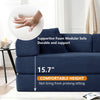 Convertible Floor Sofa Bed, Holaki 63" Foldable Compression Loveseat Lounge Sleeper Sofa with Pillow & Fixed-Shape Frame, Corduroy Folding Boneless Sofa Couch for Living Room, Small Space