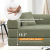 Convertible Floor Sofa Bed, Holaki 63" Foldable Compression Loveseat Lounge Sleeper Sofa with Pillow & Fixed-Shape Frame, Corduroy Folding Boneless Sofa Couch for Living Room, Small Space