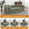 Convertible Floor Sofa Bed, Holaki 63" Foldable Compression Loveseat Lounge Sleeper Sofa with Pillow & Fixed-Shape Frame, Corduroy Folding Boneless Sofa Couch for Living Room, Small Space