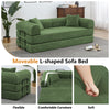 Convertible Floor Sofa Bed, Holaki 63" Foldable Compression Loveseat Lounge Sleeper Sofa with Pillow & Fixed-Shape Frame, Corduroy Folding Boneless Sofa Couch for Living Room, Small Space