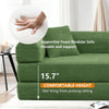 Convertible Floor Sofa Bed, Holaki 63" Foldable Compression Loveseat Lounge Sleeper Sofa with Pillow & Fixed-Shape Frame, Corduroy Folding Boneless Sofa Couch for Living Room, Small Space