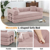 Convertible Floor Sofa Bed, Holaki 63" Foldable Compression Loveseat Lounge Sleeper Sofa with Pillow & Fixed-Shape Frame, Corduroy Folding Boneless Sofa Couch for Living Room, Small Space