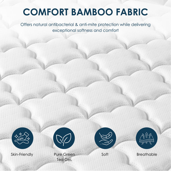 Queen Mattress, Holaki 10 Inch Queen Size Hybrid Memory Foam Mattress in a Box, Individually Wrapped Pocket Springs Mattress, Medium Firm Mattress for Pressure Relief, Strong Edge Support