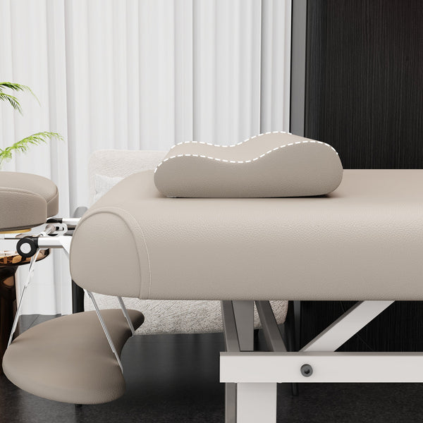 Holaki 75" Electric Massage Table with Adjustable Backrest and Storage Shelf, Height Adjustable Heavy Duty PU Leather Spa Treatment Bed
