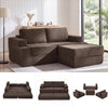 Holaki 5 in 1 Modular Sectional Sofa with Movable Ottoman, L-Shaped Convertible Boneless Couch for Living Room, Corduroy Deep Seat Sofa