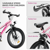 20 Inch Kids Boys Girls Bike for 8-13 Years Old, Kids Bicycle Adjustable Seat with Basket, Training Wheels & Handbrake for Birthday Gift