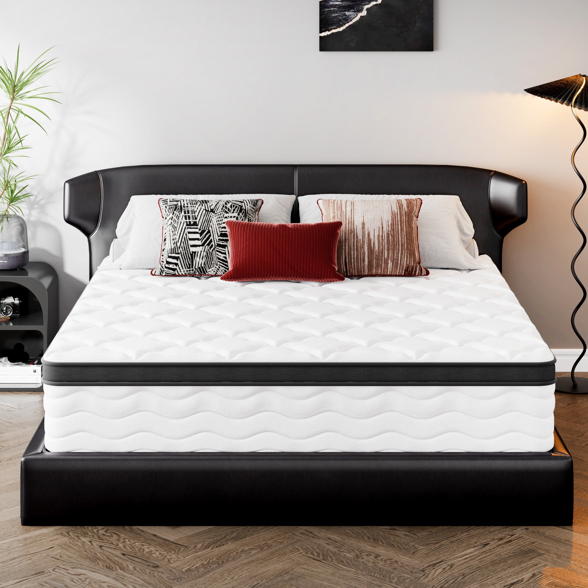 Queen Mattress, Holaki 10 Inch Queen Size Hybrid Memory Foam Mattress in a Box, Individually Wrapped Pocket Springs Mattress, Medium Firm Mattress for Pressure Relief, Strong Edge Support