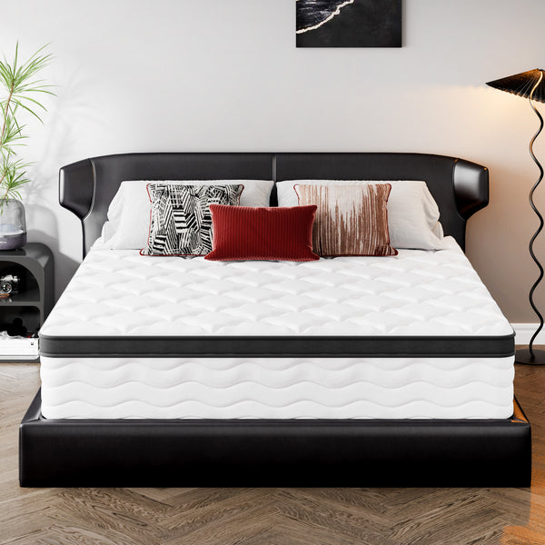Queen Mattress, Holaki 10 Inch Queen Size Hybrid Memory Foam Mattress in a Box, Individually Wrapped Pocket Springs Mattress, Medium Firm Mattress for Pressure Relief, Strong Edge Support