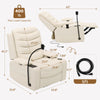Holaki Power Swivel Glider Recliner Chair for Nursery, Electric Automatic Rocking Nursing Chair with 270° Swivel, Heated Lumbar Support, Massage, Wireless Charging, Smart Cup Holder, Beige